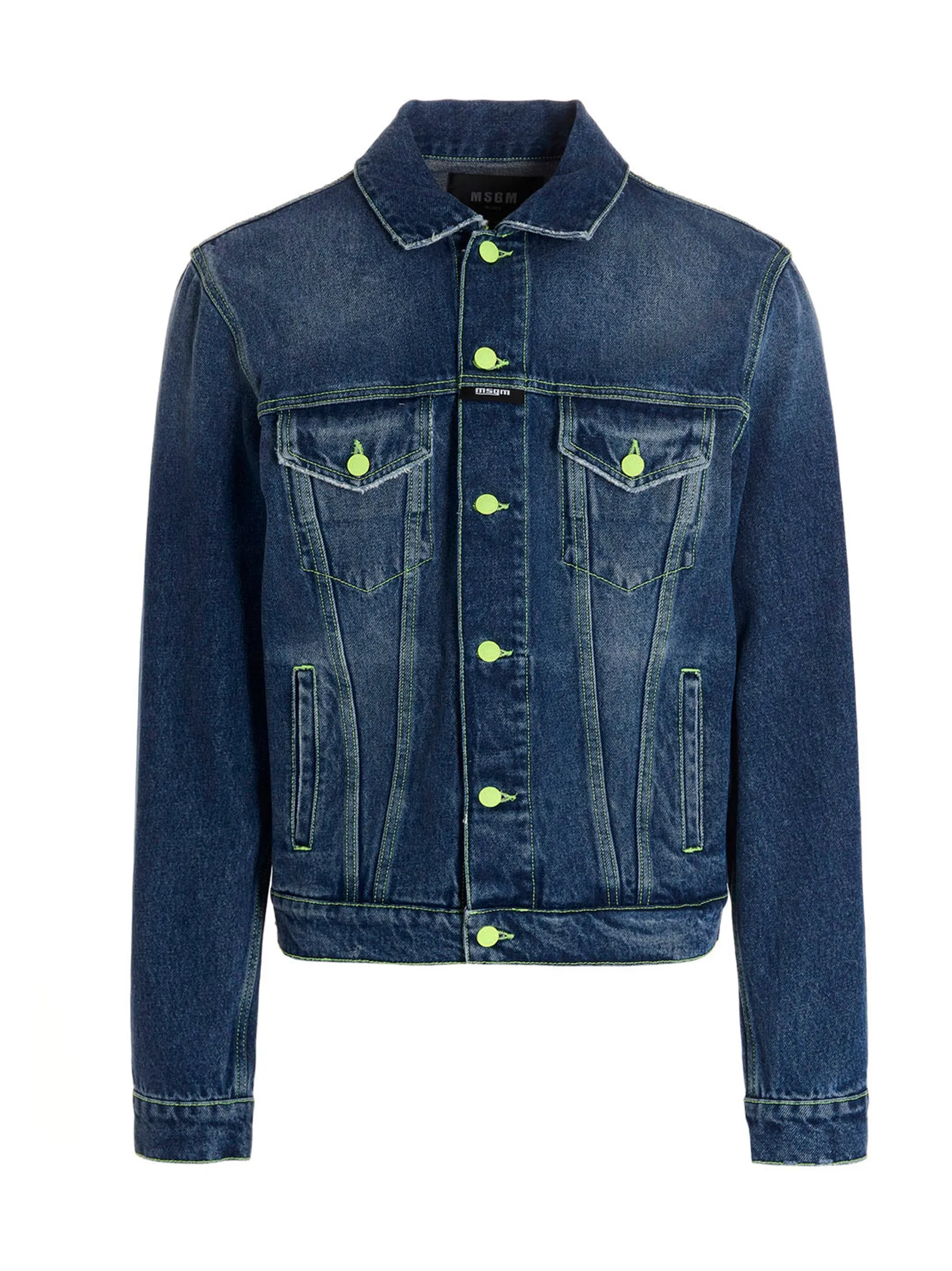 MSGM Buttoned Trucker Denim Jacket