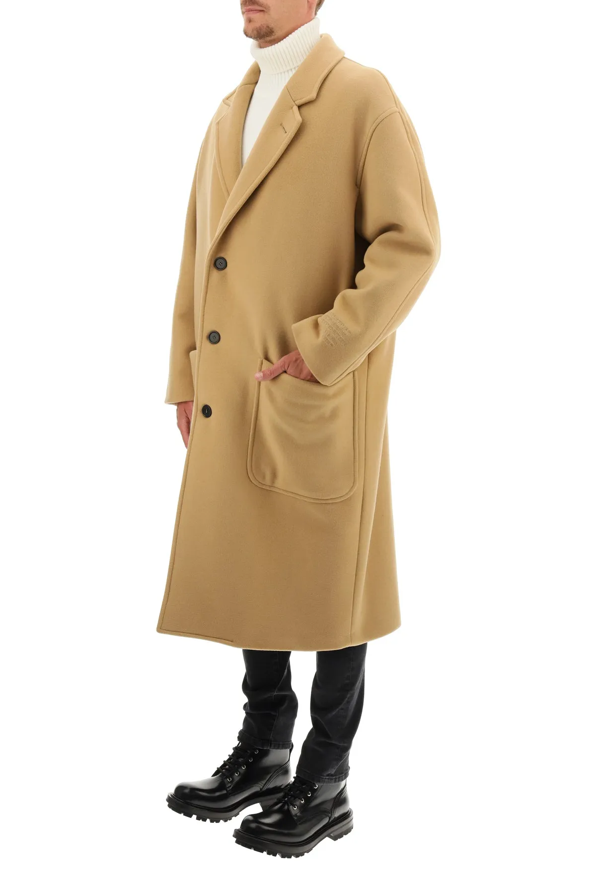MSGM Drop Shoulder Single-Breasted Coat