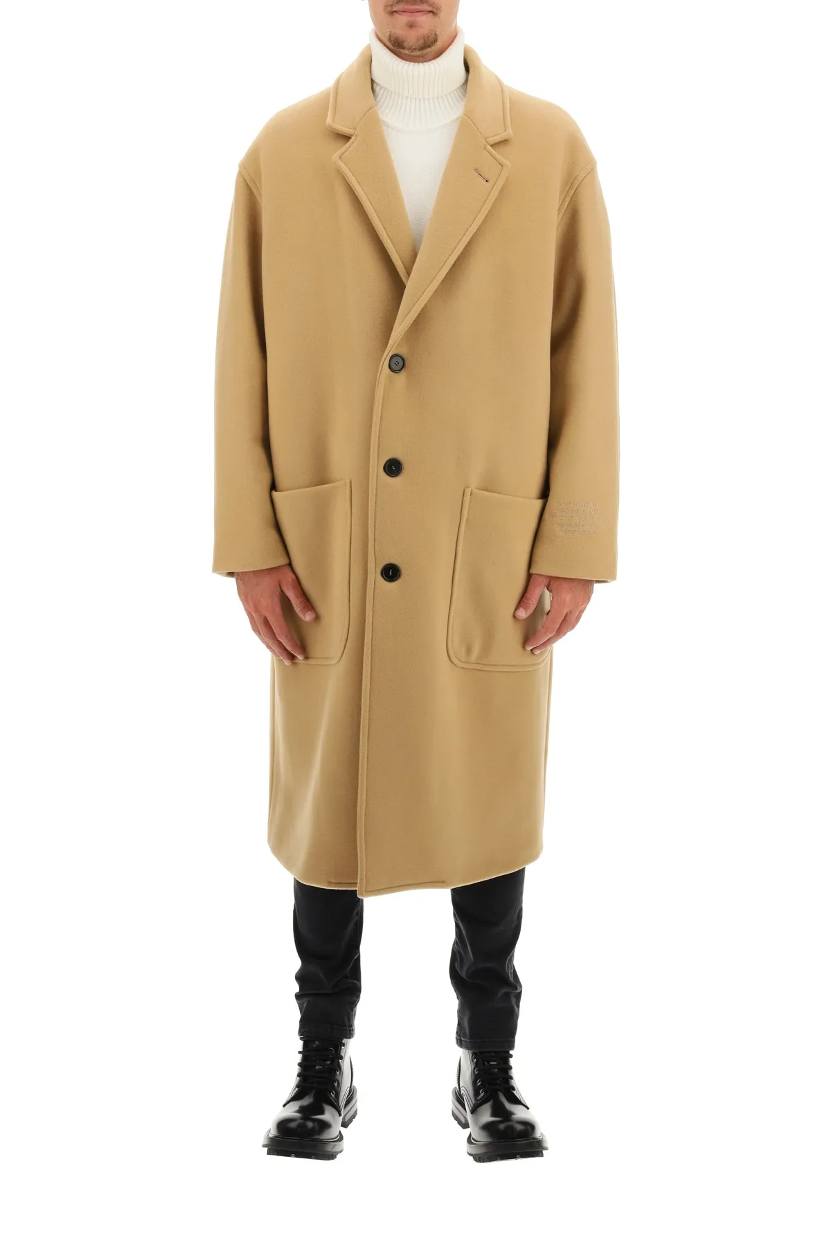 MSGM Drop Shoulder Single-Breasted Coat