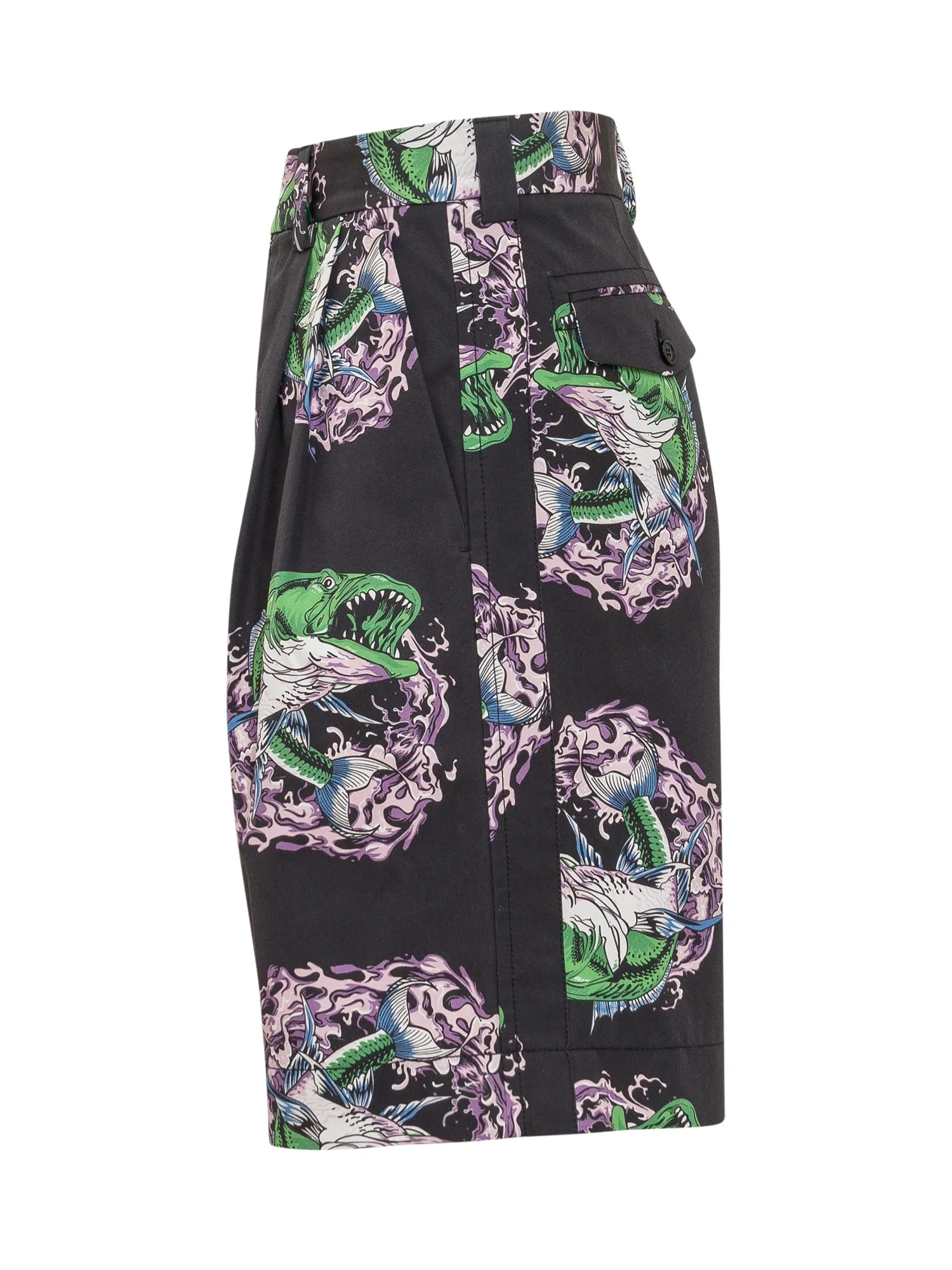 MSGM Graphic Printed Knee-Length Shorts