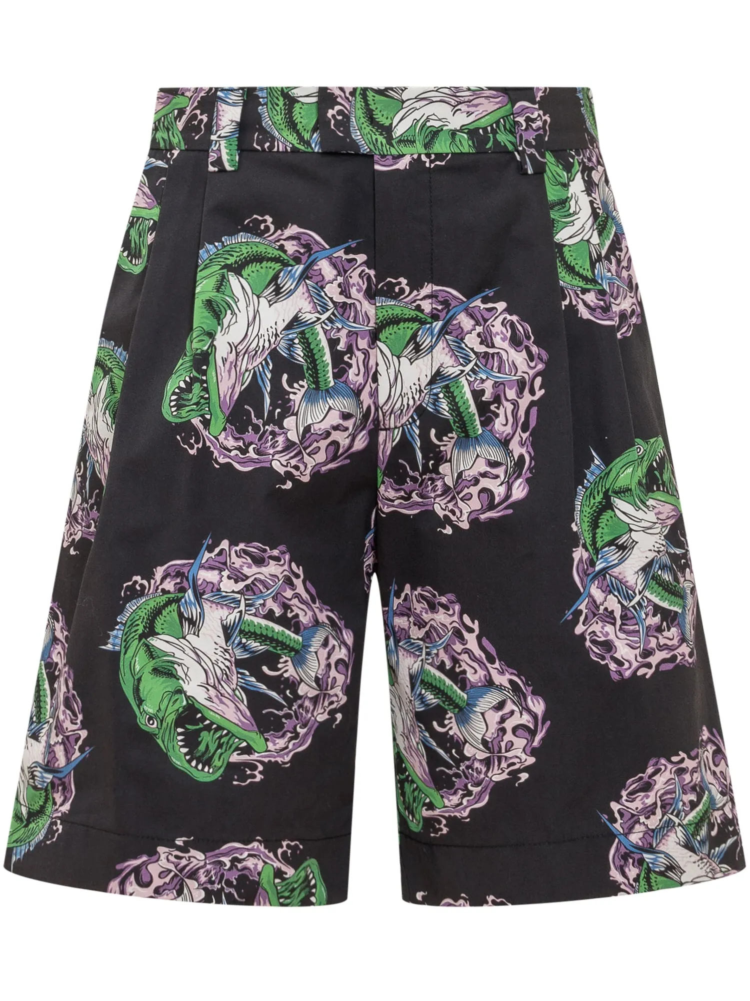 MSGM Graphic Printed Knee-Length Shorts