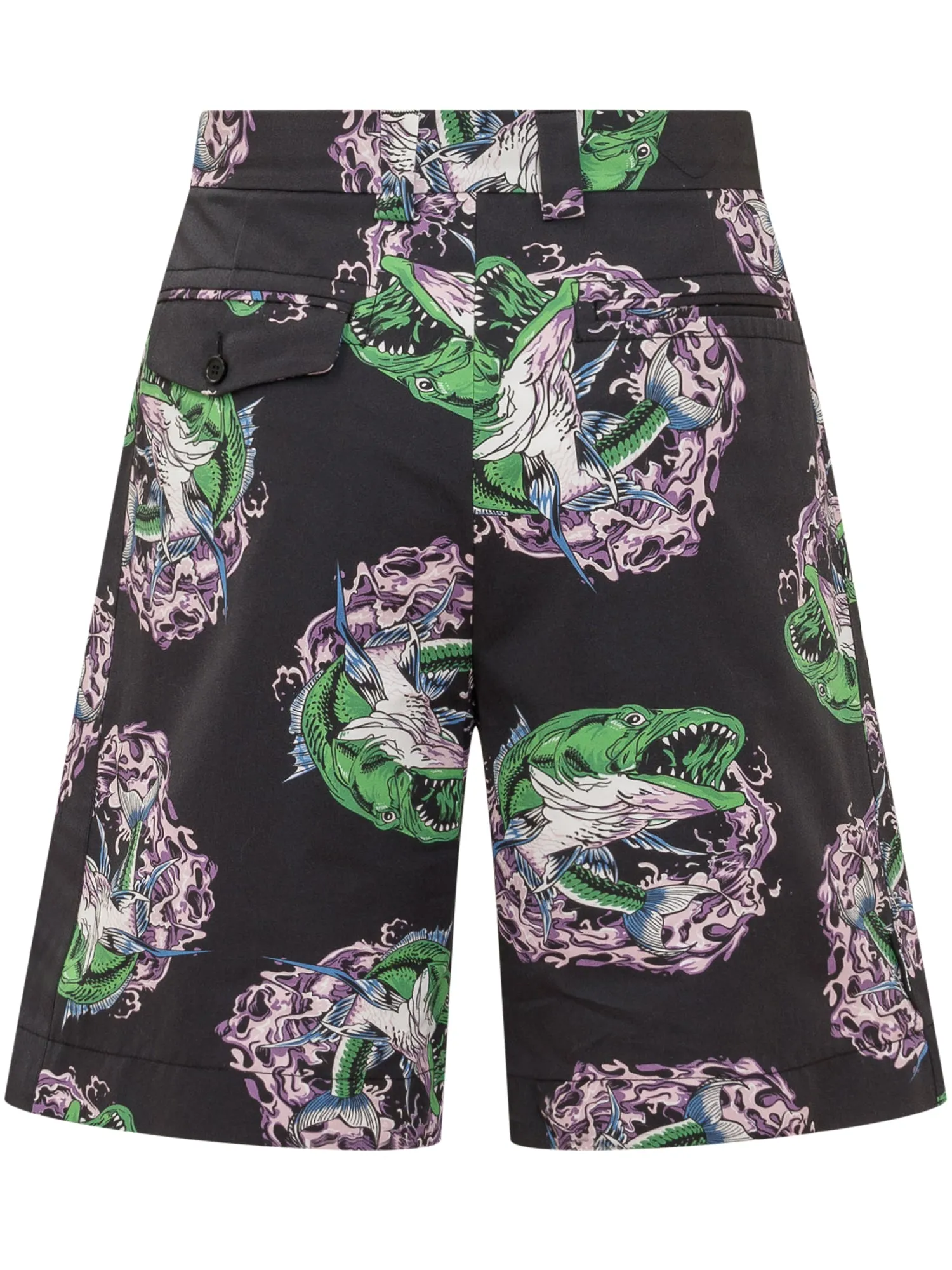 MSGM Graphic Printed Knee-Length Shorts