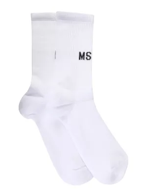 MSGM Logo Intarsia-Knit Socks