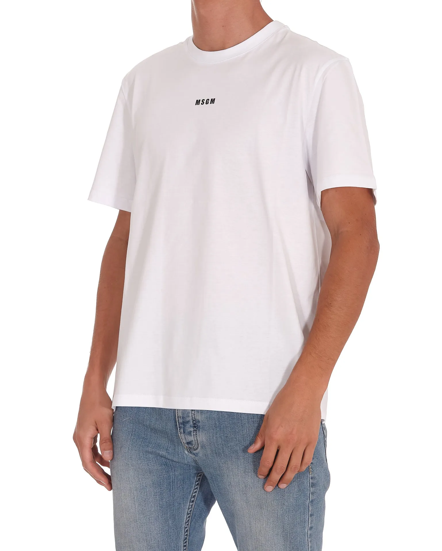 MSGM Logo Printed Crewneck T-Shirt