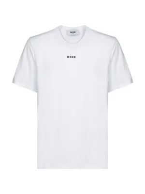 MSGM Logo Printed Crewneck T-Shirt