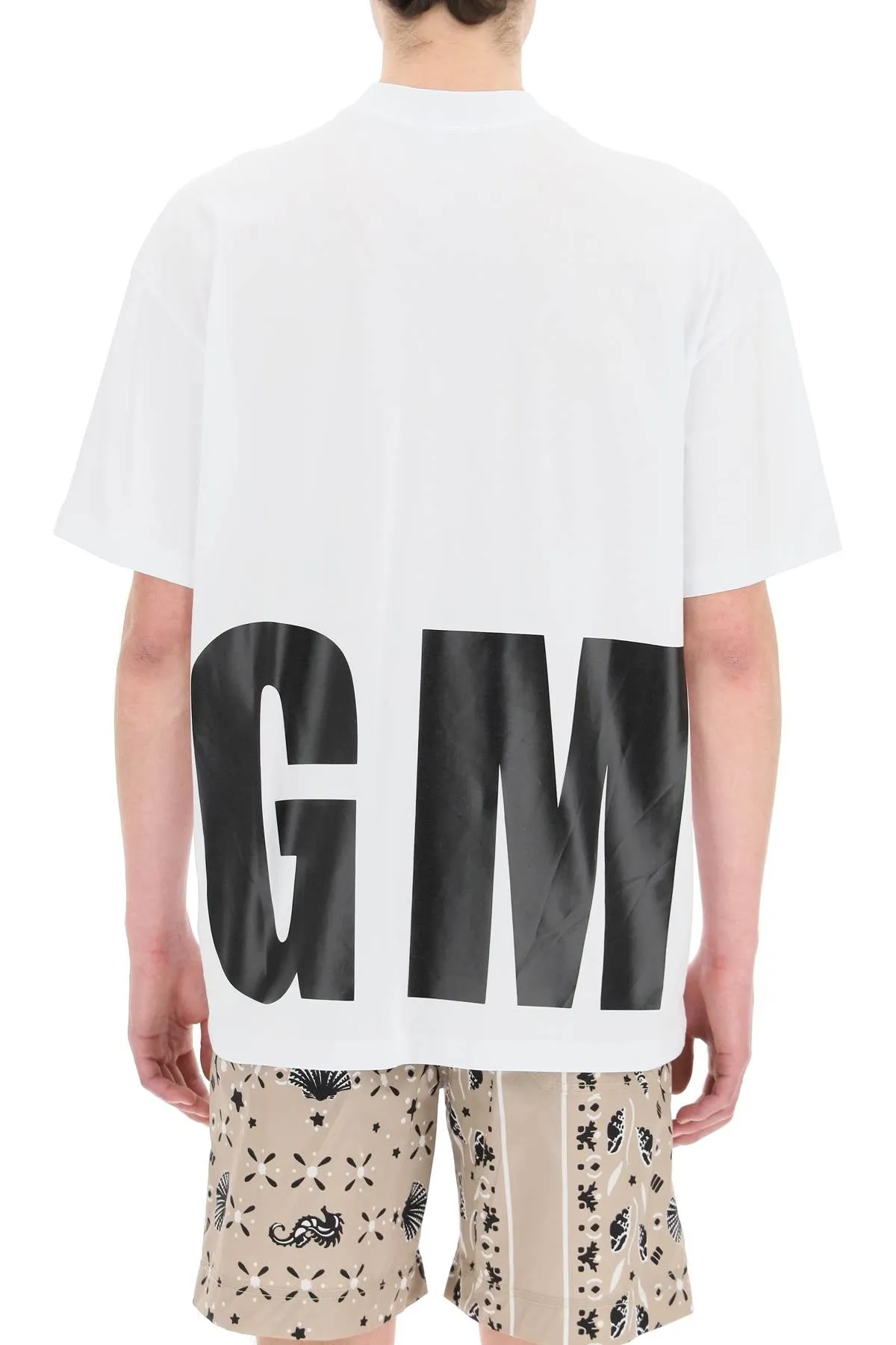 MSGM Logo Printed Crewneck T-Shirt