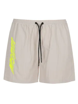 MSGM Logo Printed Swim Shorts