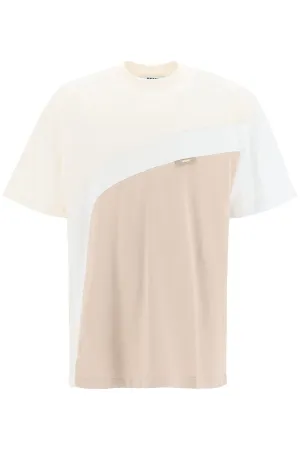 MSGM Panelled Crewneck T-Shirt