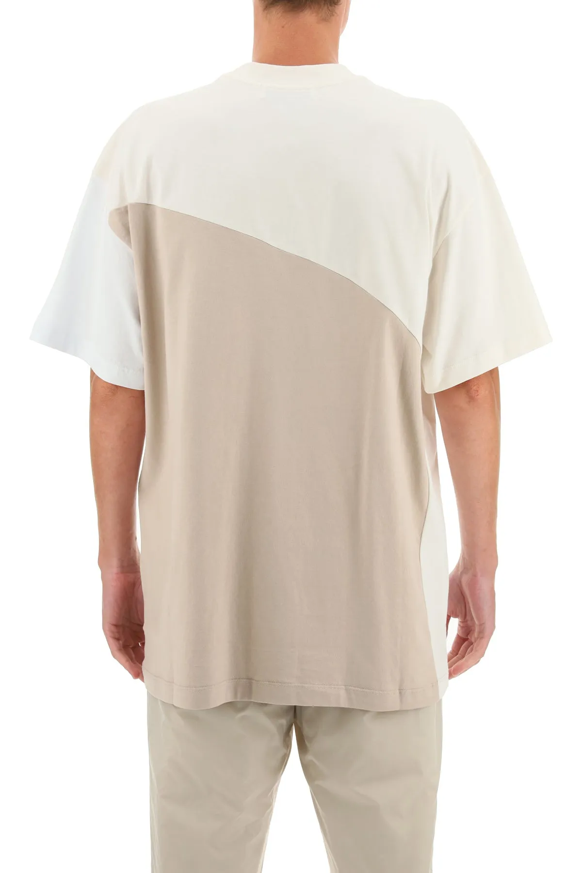 MSGM Panelled Crewneck T-Shirt