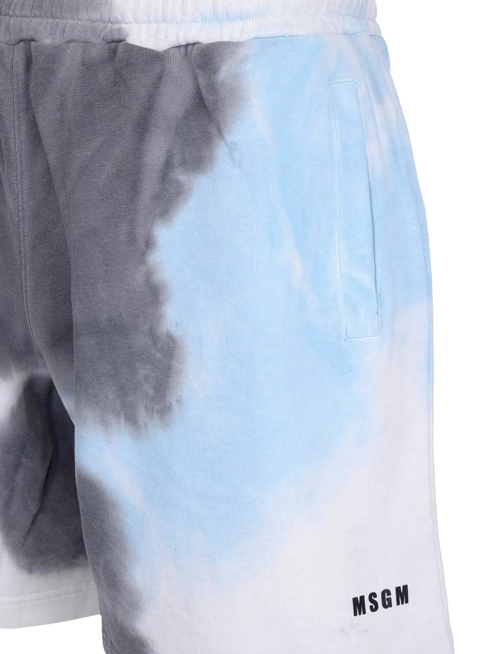 MSGM Tie-Dyed Elastic Waist Shorts