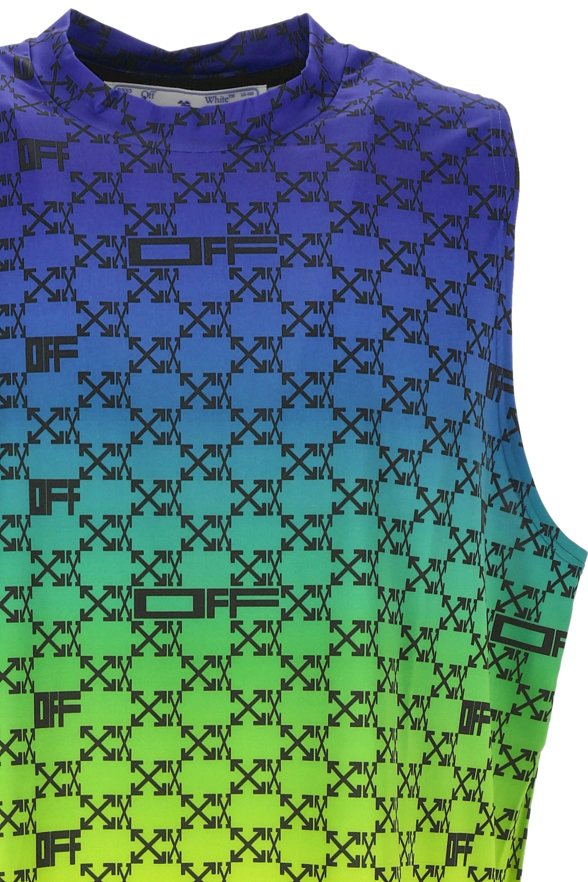 Off-White Iridescent-Effect Sleeveless Tank Top