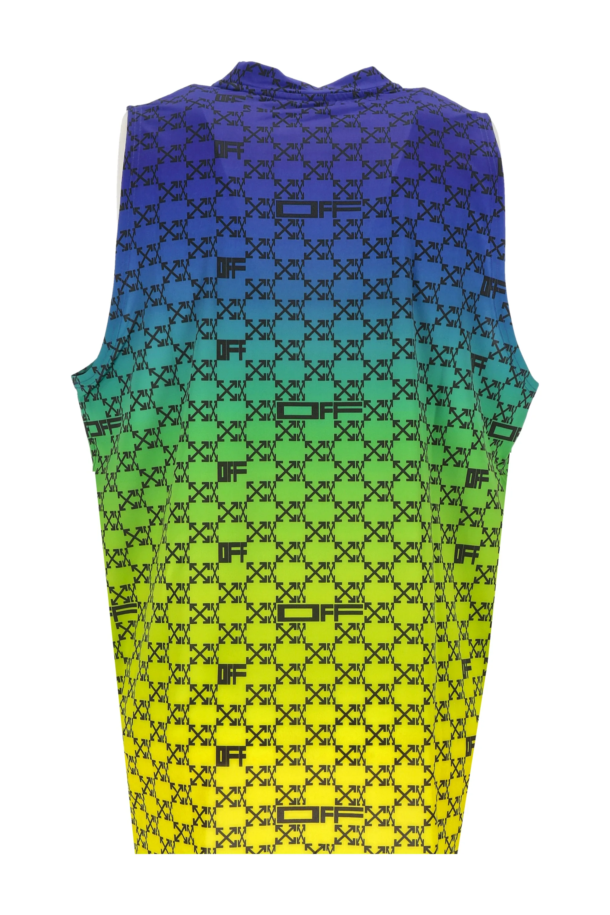 Off-White Iridescent-Effect Sleeveless Tank Top