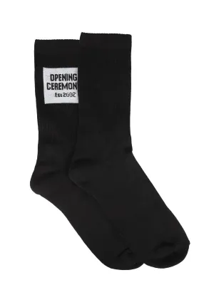 Opening Ceremony Box Logo Intarsia Socks