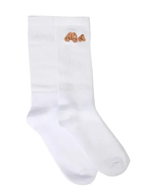 Palm Angels Bear-Motif Ribbed Socks