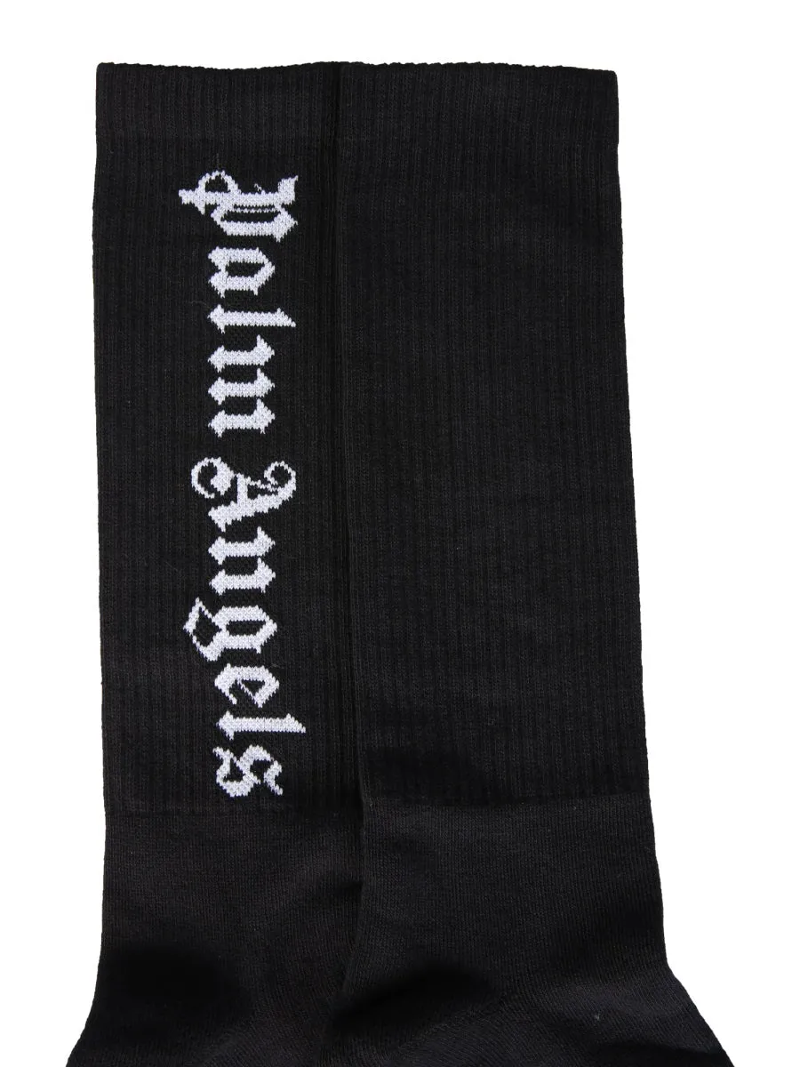 Palm Angels Gothic Logo Socks