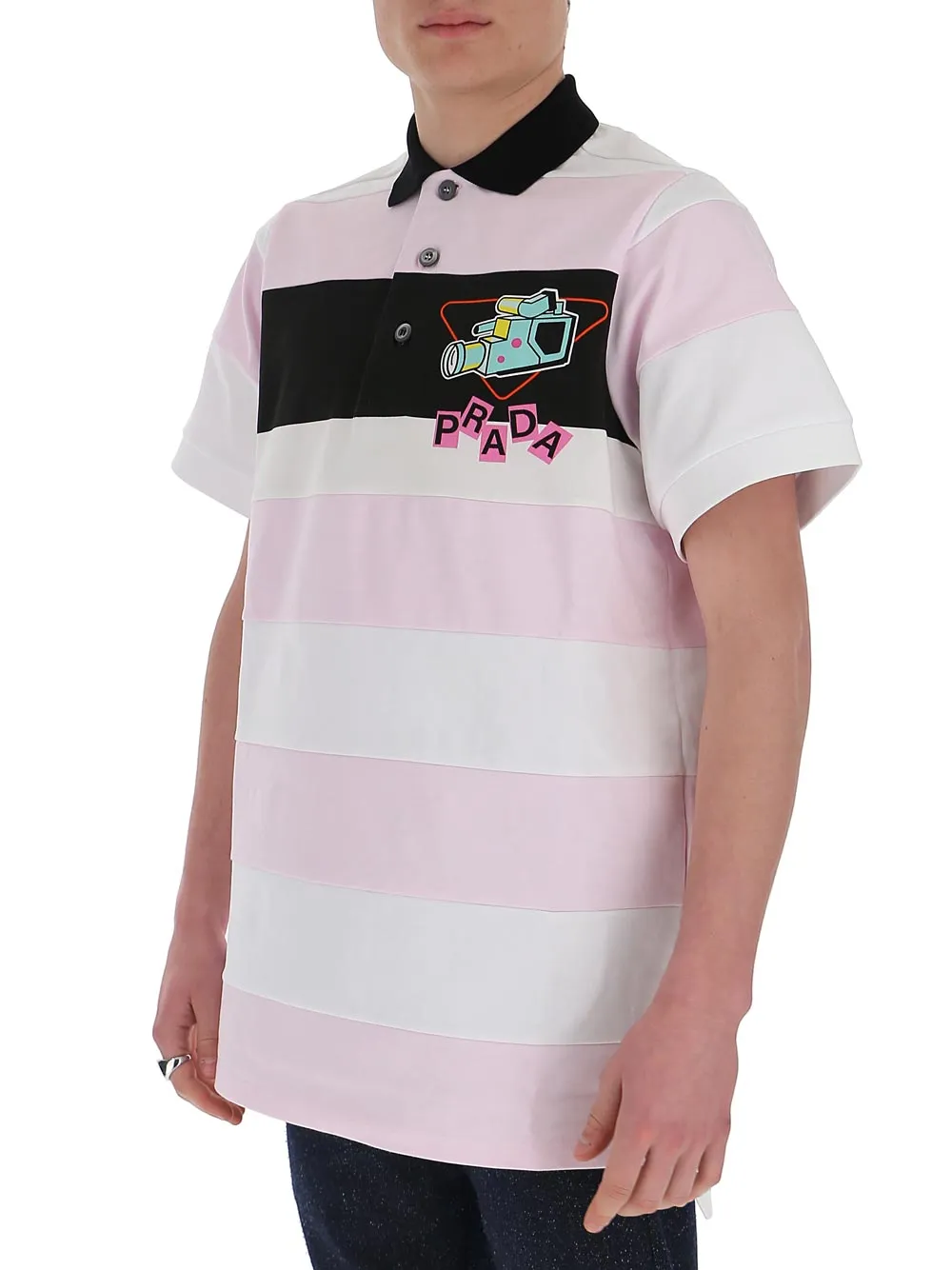 Prada Striped Polo Shirt