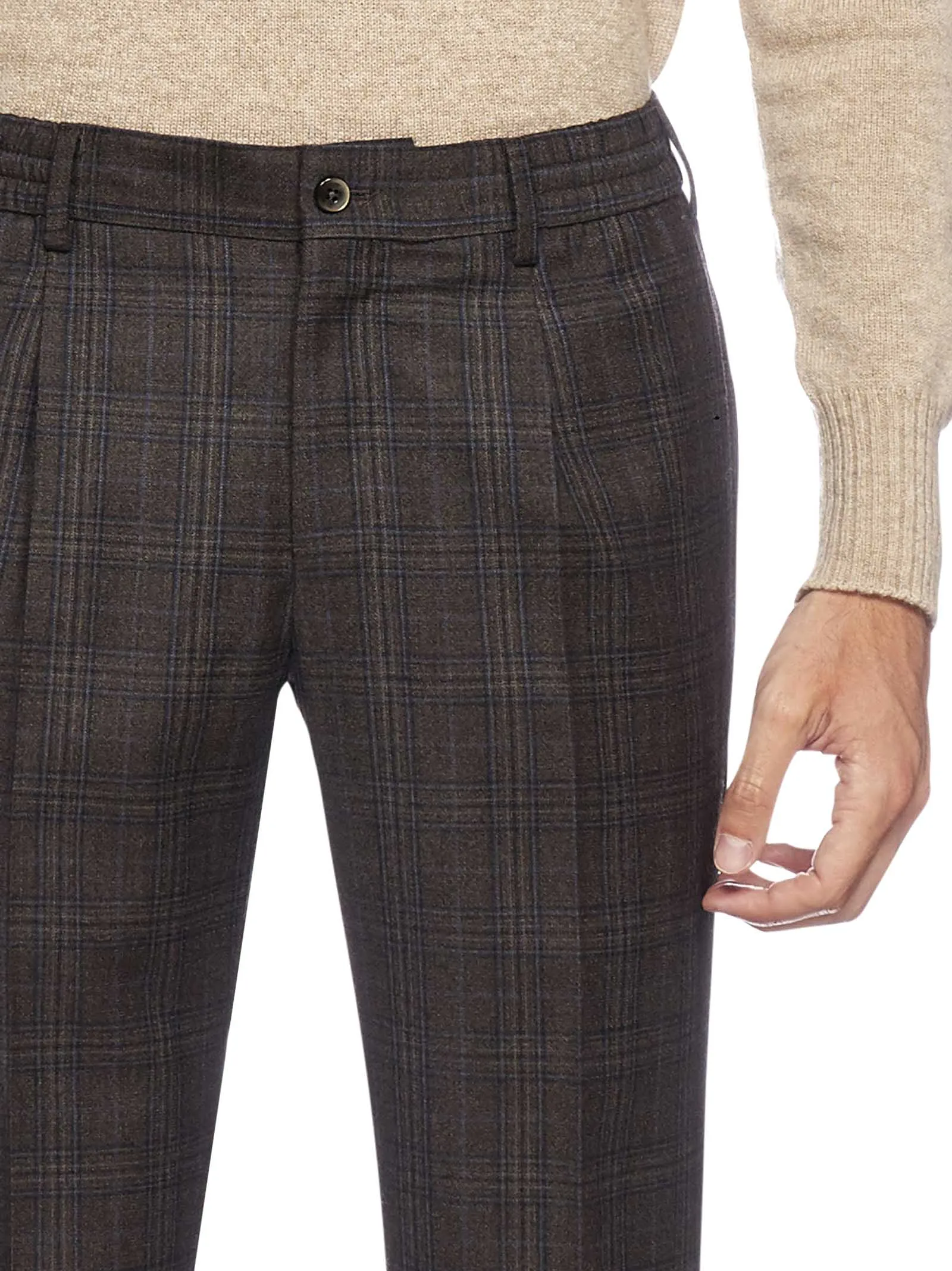 Pt01 Check-Pattern Tailored Pants
