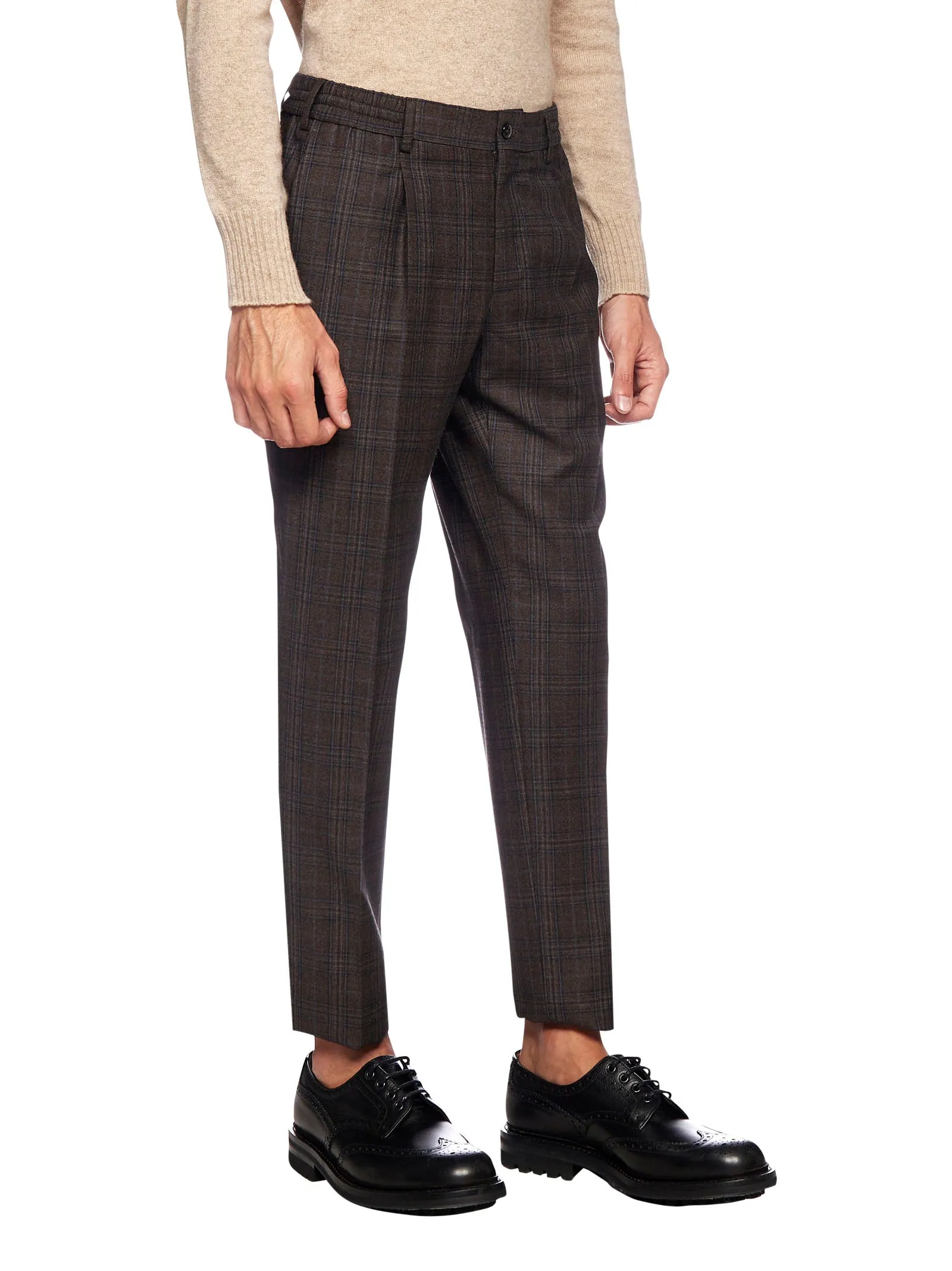 Pt01 Check-Pattern Tailored Pants