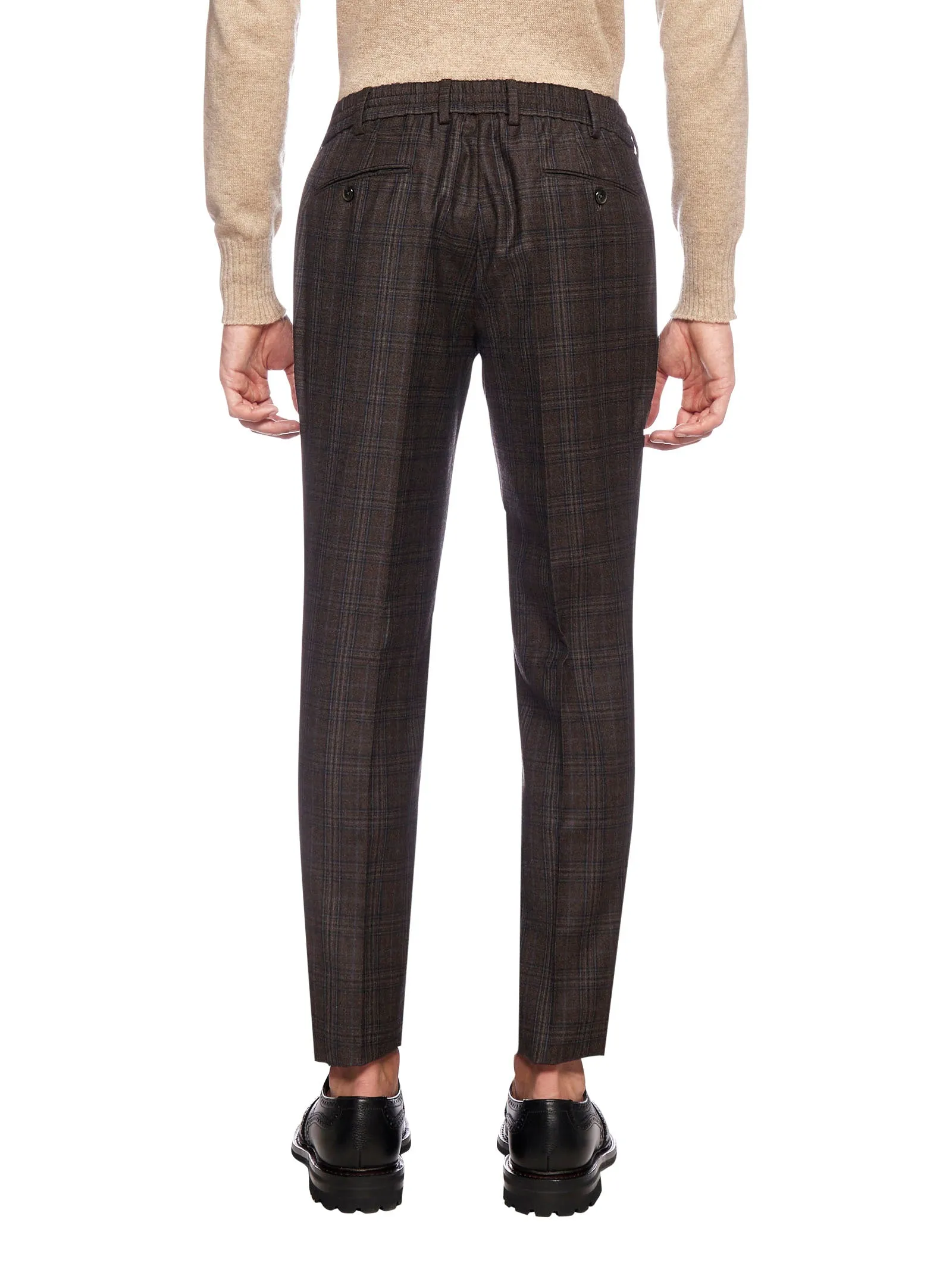 Pt01 Check-Pattern Tailored Pants