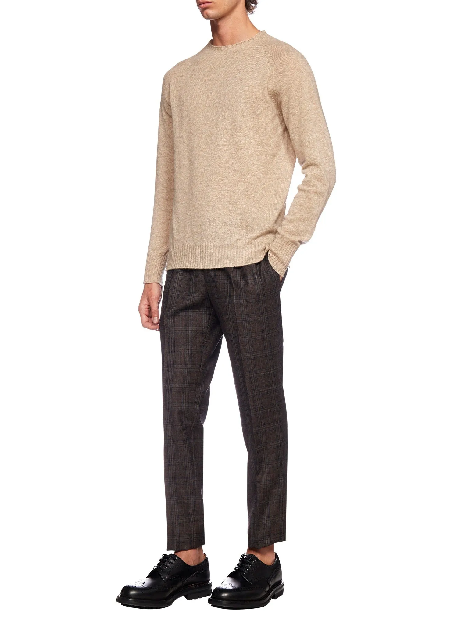 Pt01 Check-Pattern Tailored Pants
