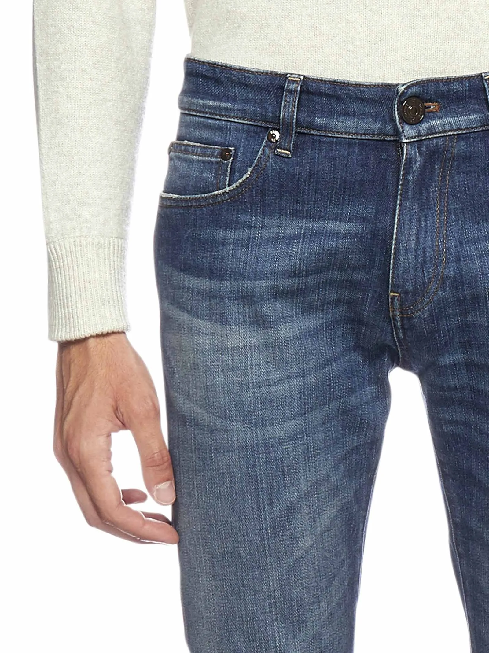 Pt05 Washed Straight-Leg Jeans