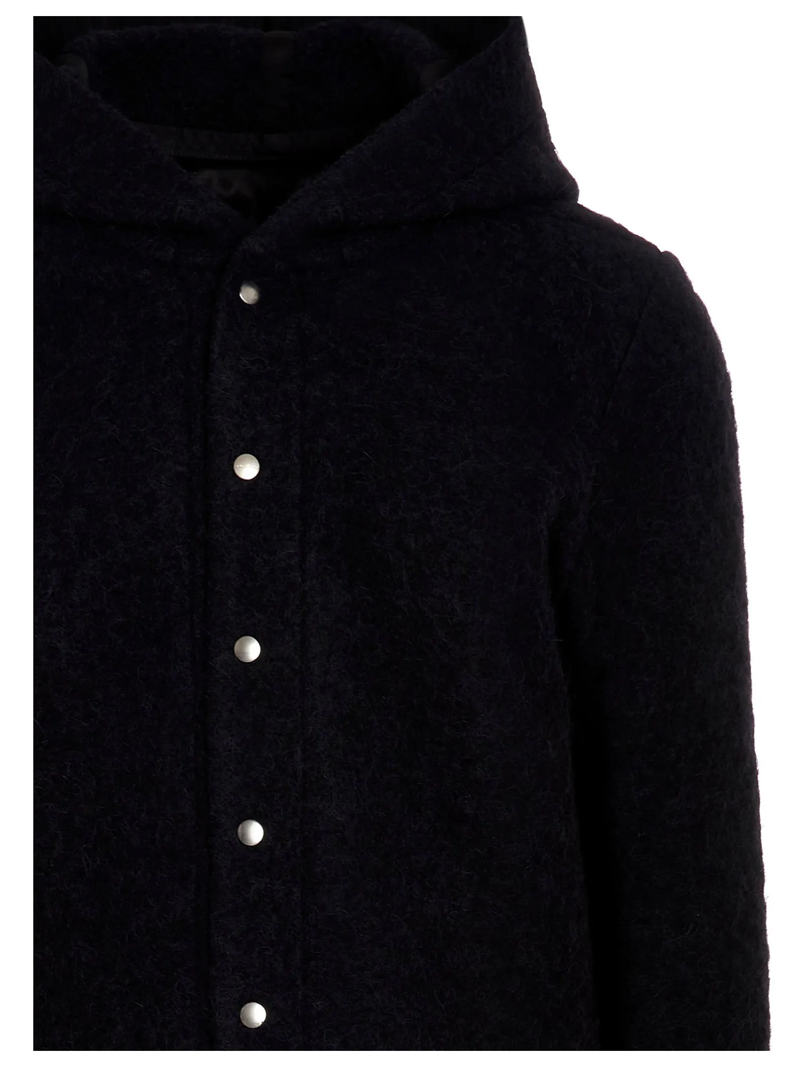 Rick Owens Buttoned Hooded Coat