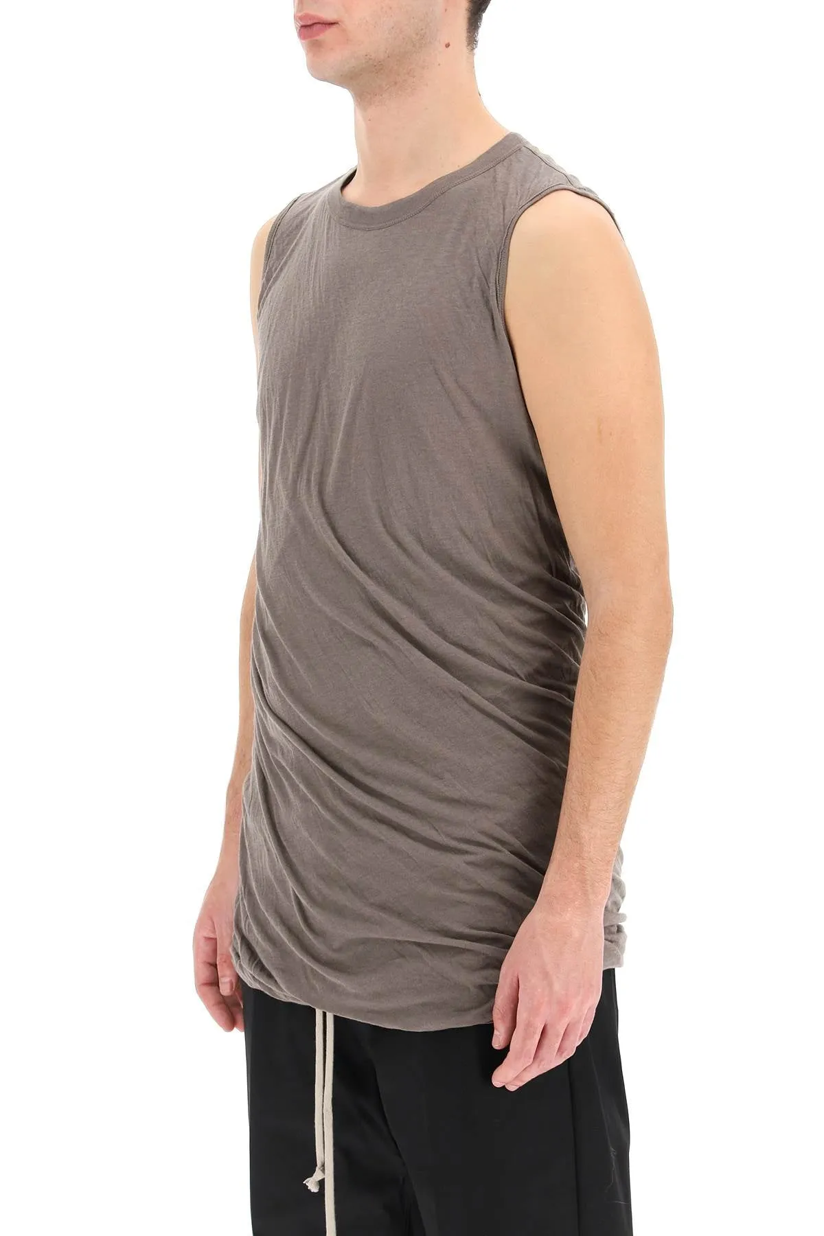 Rick Owens Crewneck Twisted Tank Top