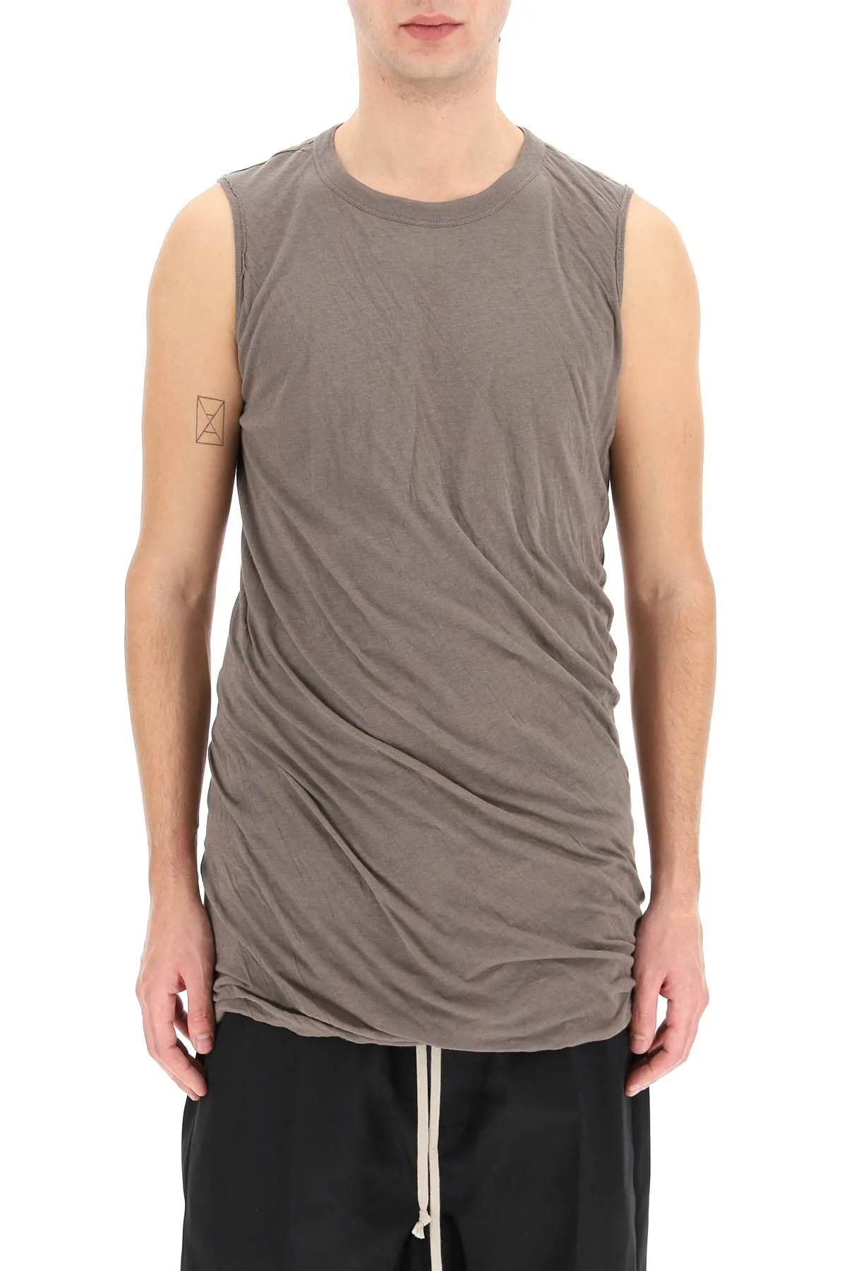 Rick Owens Crewneck Twisted Tank Top