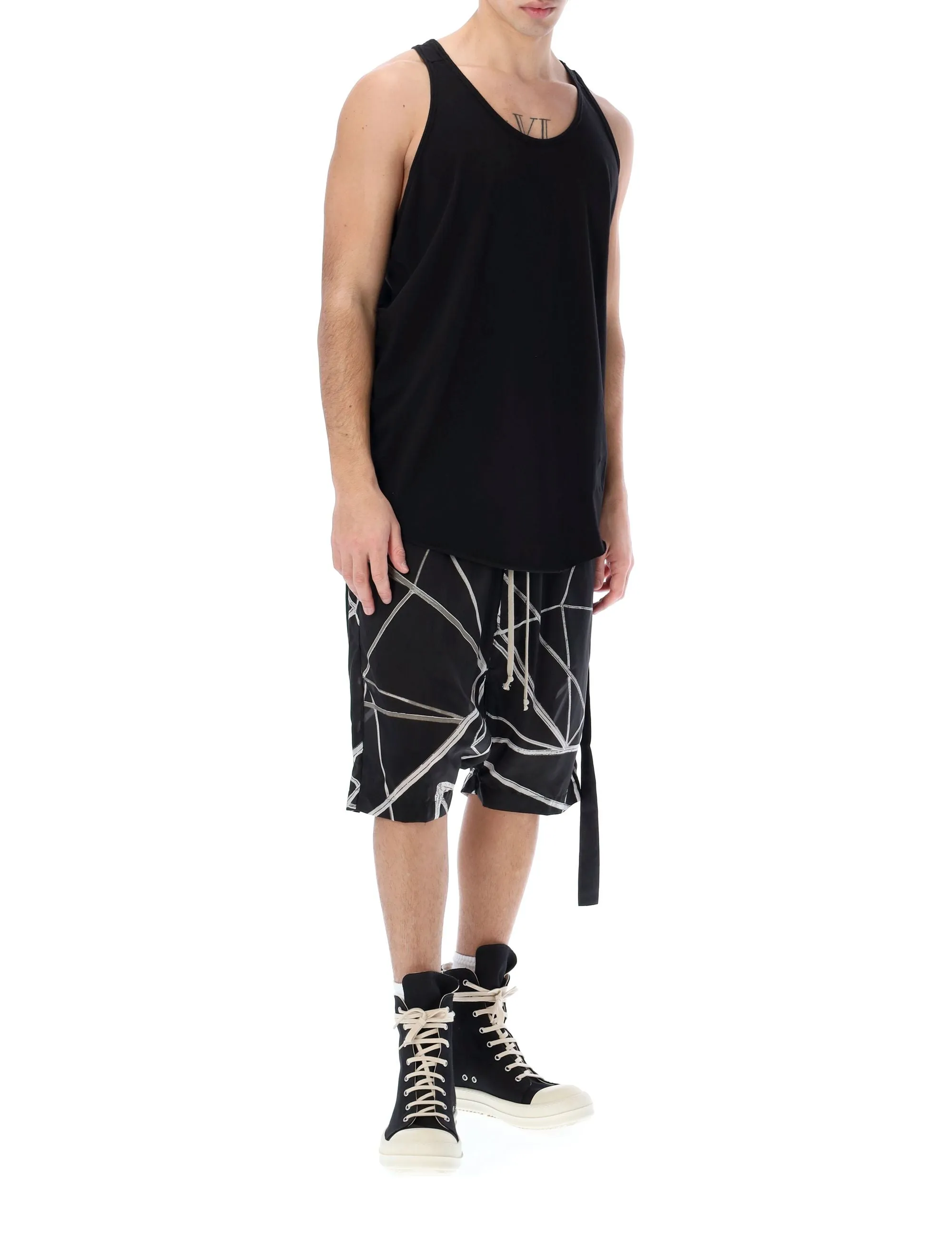 Rick Owens DRKSHDW Drawstring Crewneck Tank Top