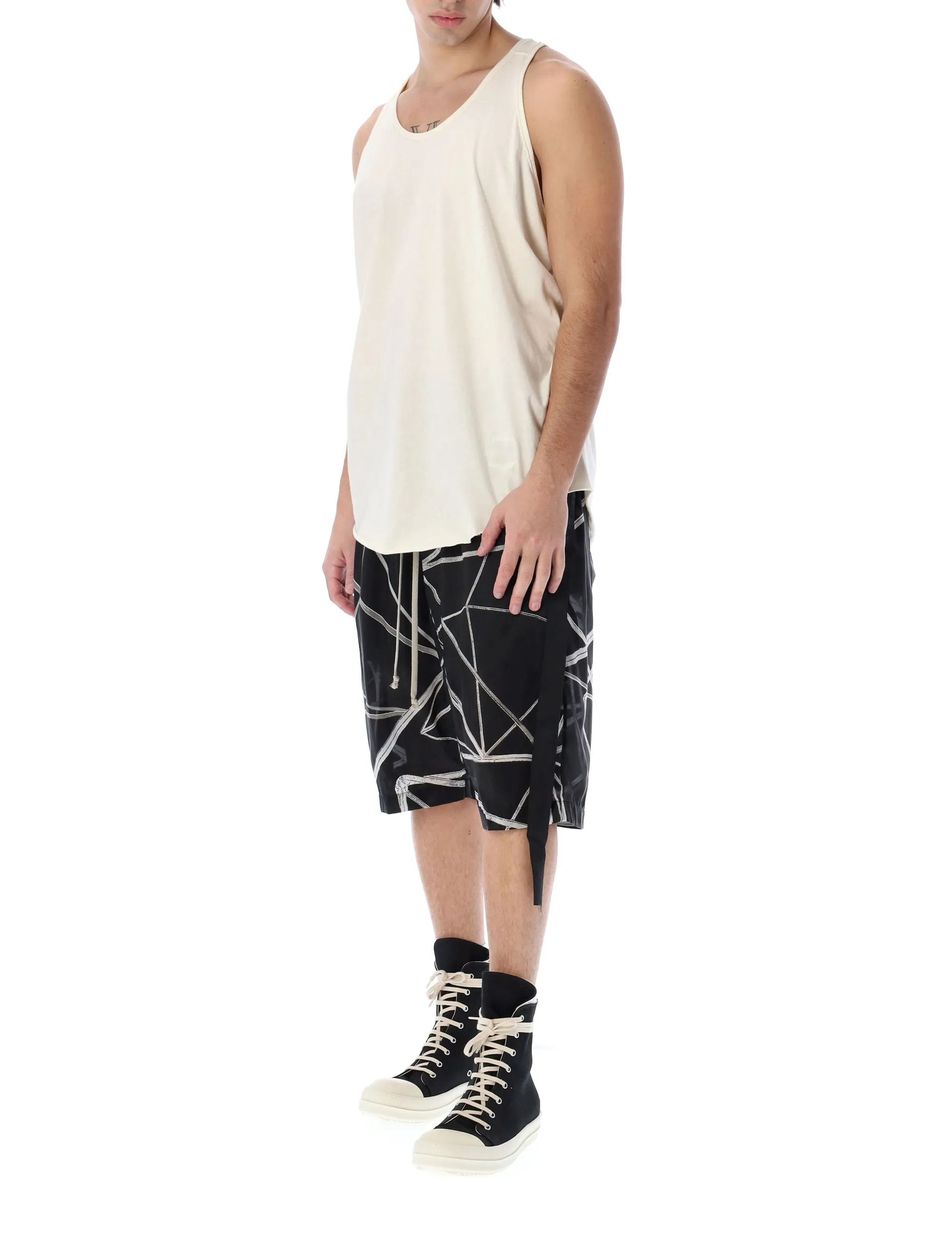 Rick Owens DRKSHDW Drawstring Crewneck Tank Top