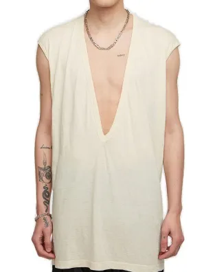 Rick Owens Raw Cut V-Neck Tank Top