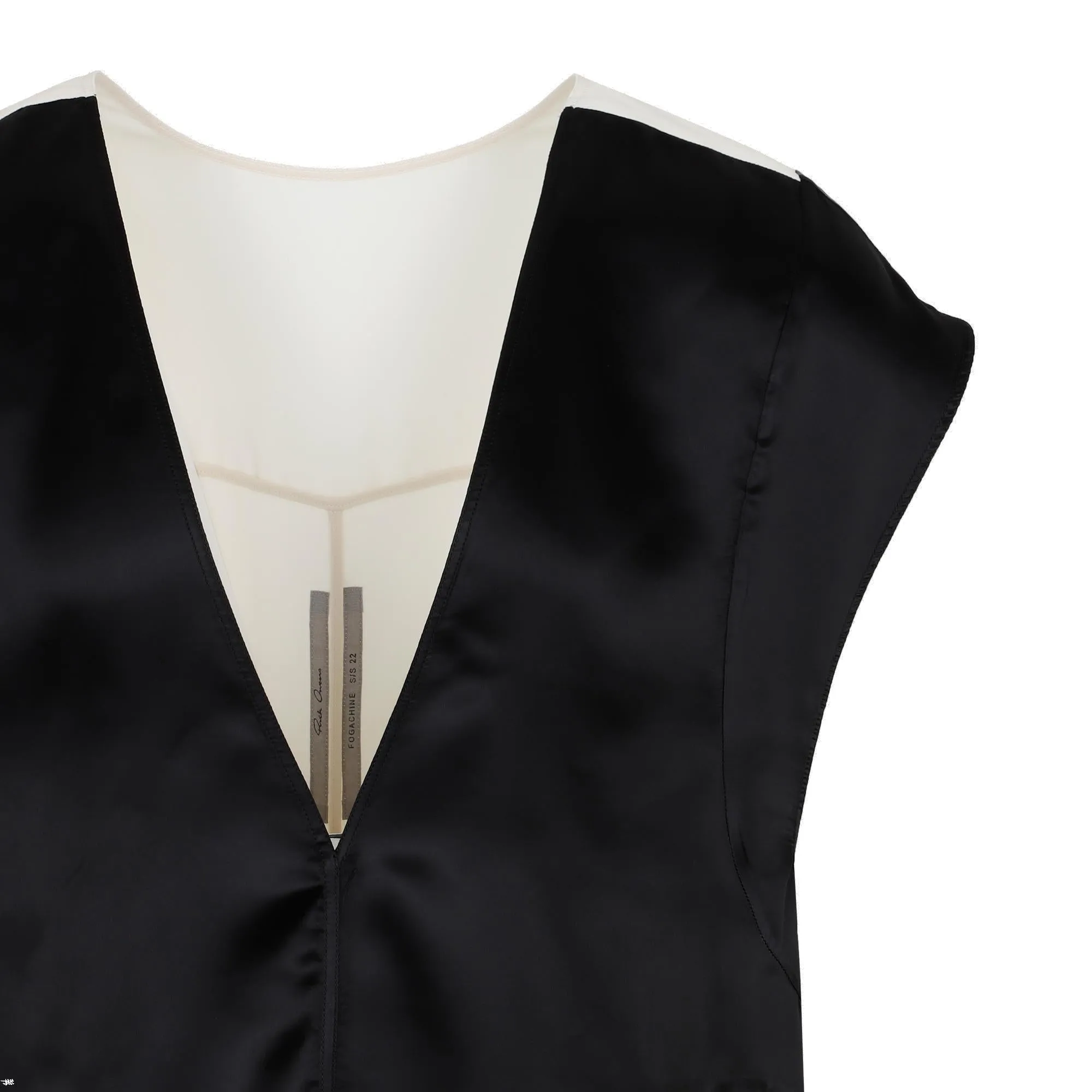 Rick Owens V-Neck Satin Tank Top