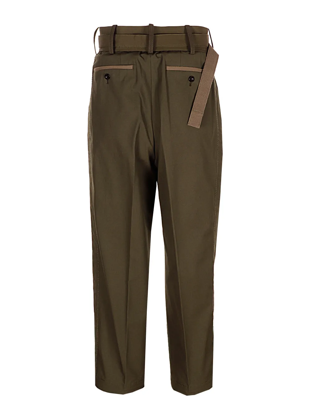 Sacai Belted Straight Leg Pants