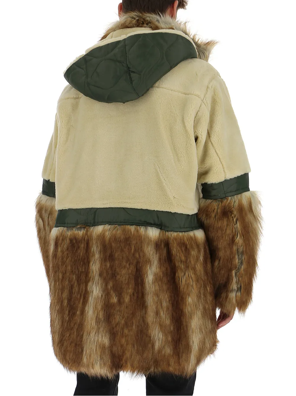 Sacai Faux Fur Hooded Coat