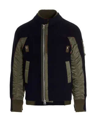 Sacai Panelled Zipped Jacket