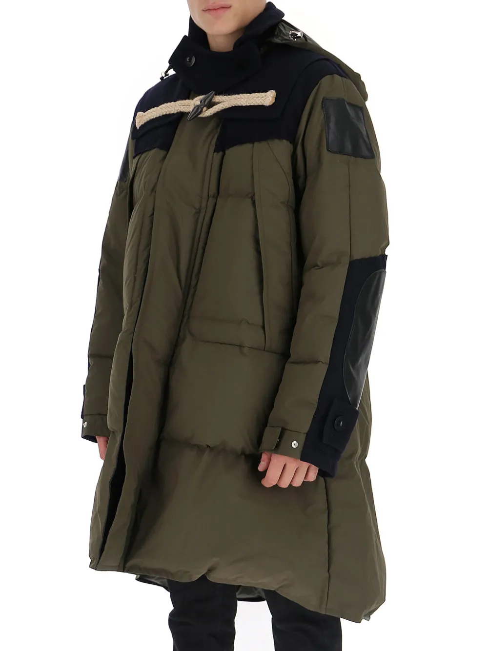 Sacai Toggle Fastening Hooded Coat
