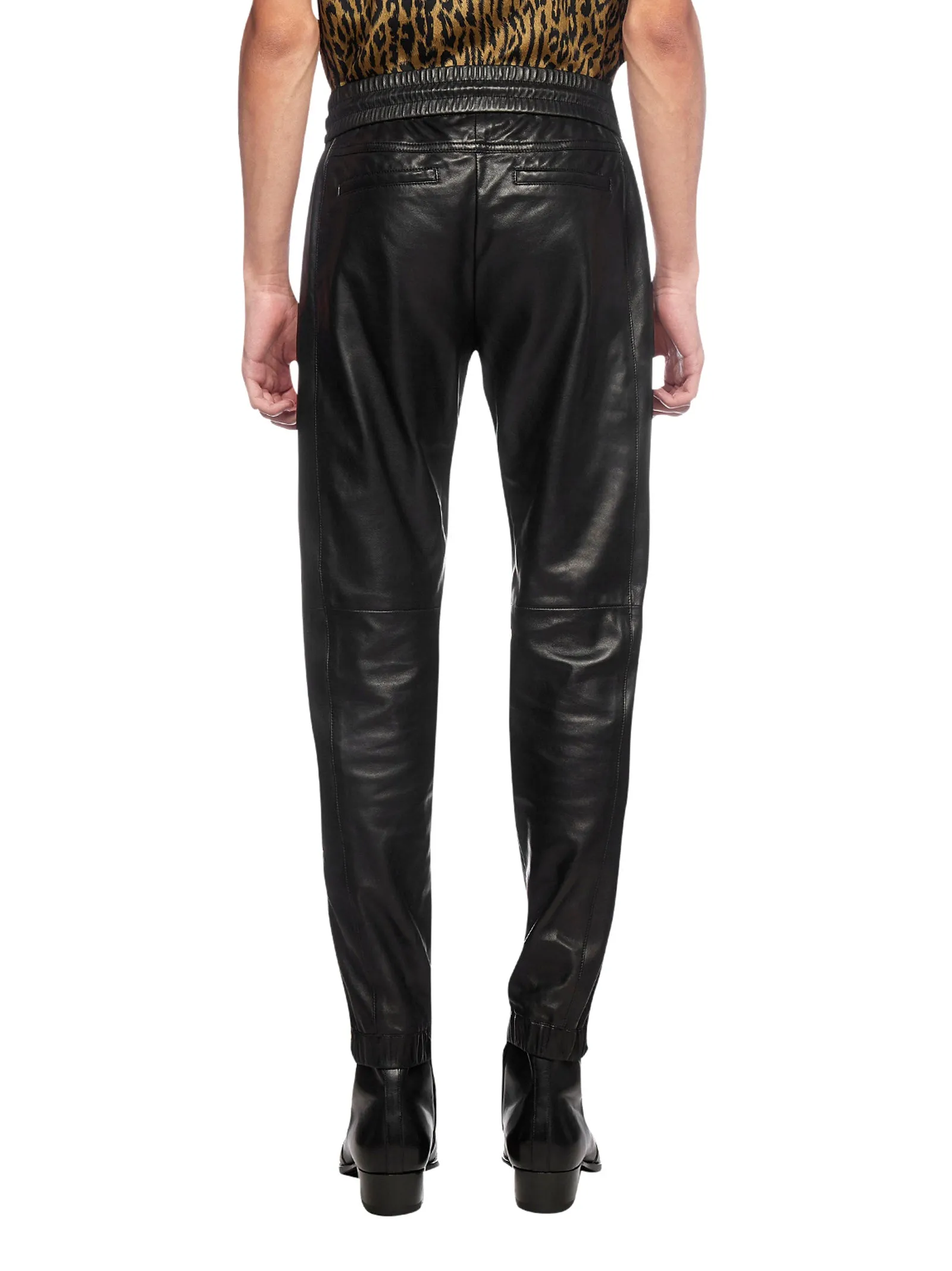 Saint Laurent Drawstring Leather Pants