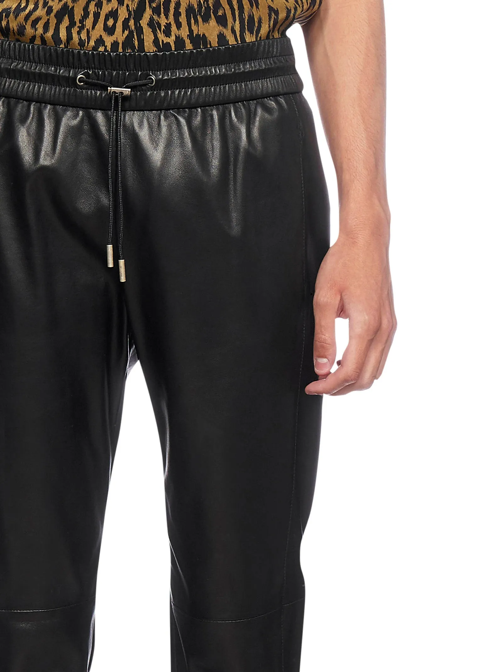 Saint Laurent Drawstring Leather Pants