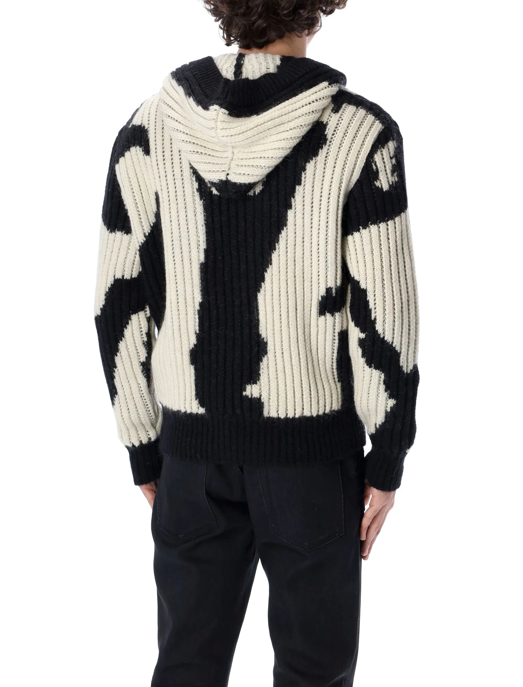 Saint Laurent Hooded Knitted Cardigan