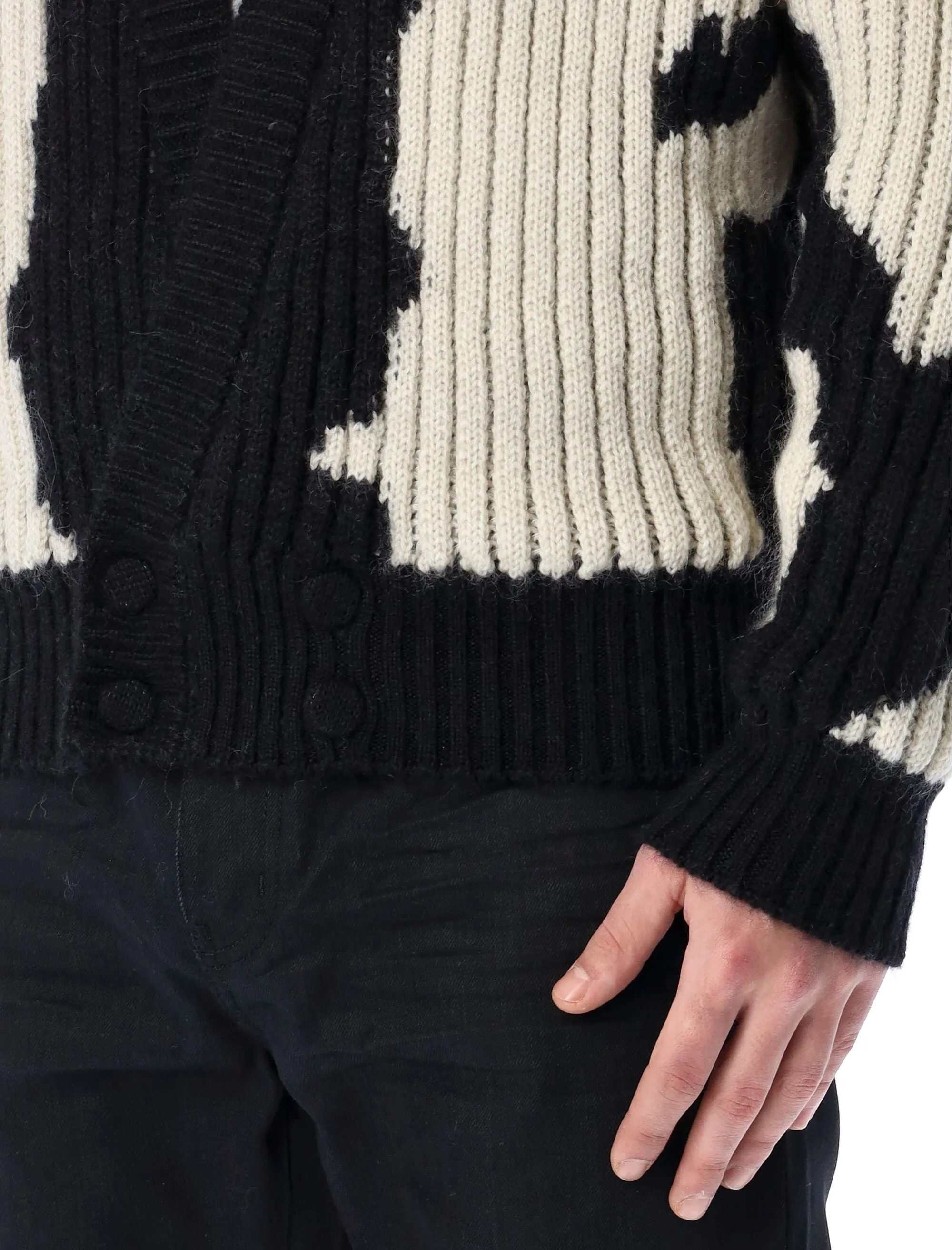 Saint Laurent Hooded Knitted Cardigan