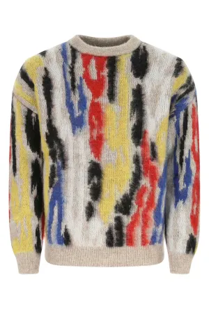 Saint Laurent Jacquard Crewneck Sweater