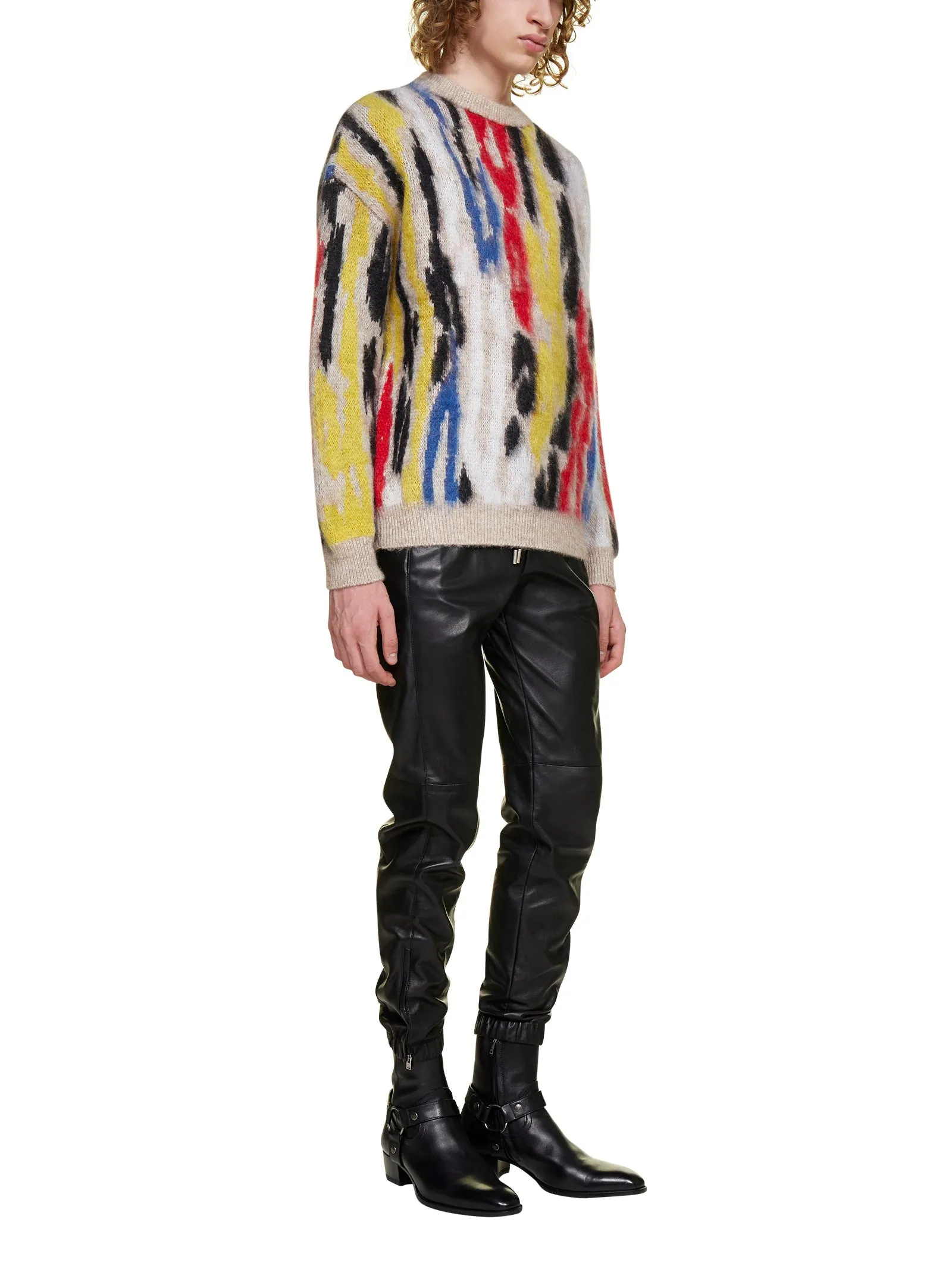 Saint Laurent Jacquard Crewneck Sweater