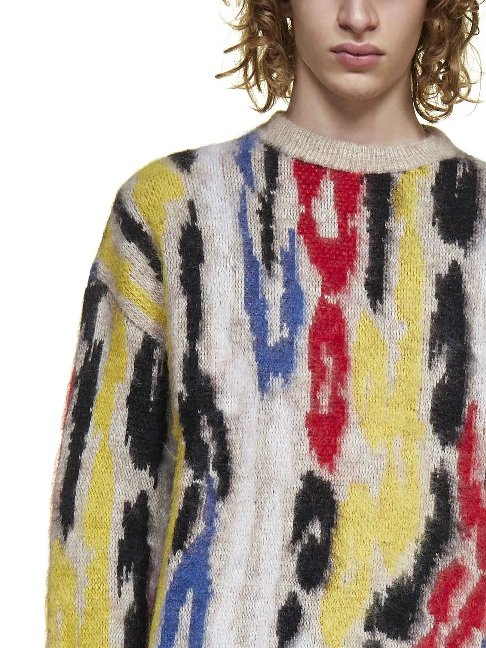 Saint Laurent Jacquard Crewneck Sweater