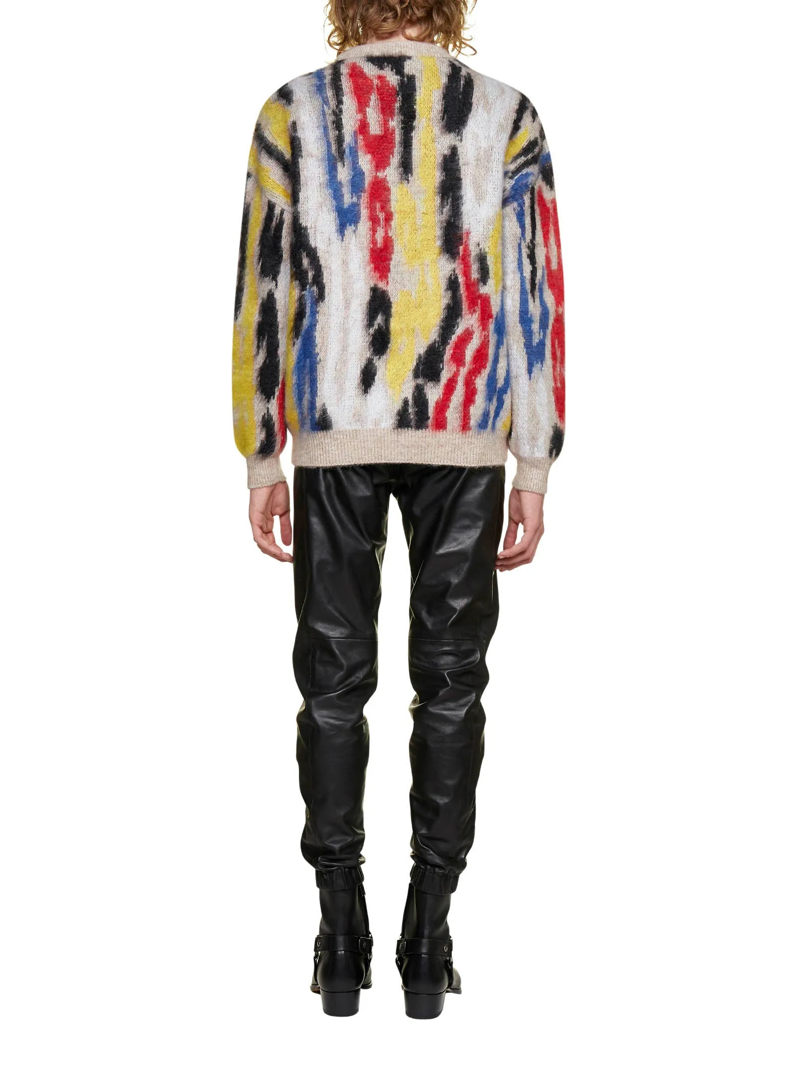 Saint Laurent Jacquard Crewneck Sweater