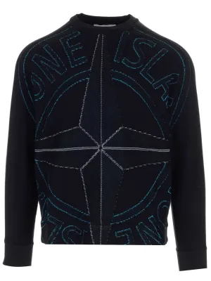 Stone Island Compass Logo Knitted Sweater