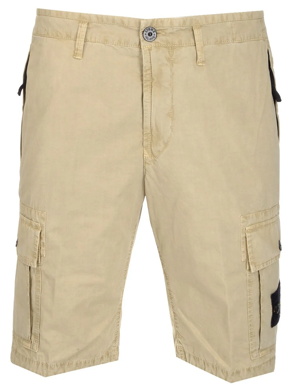 Stone Island Logo Patch Cargo Shorts