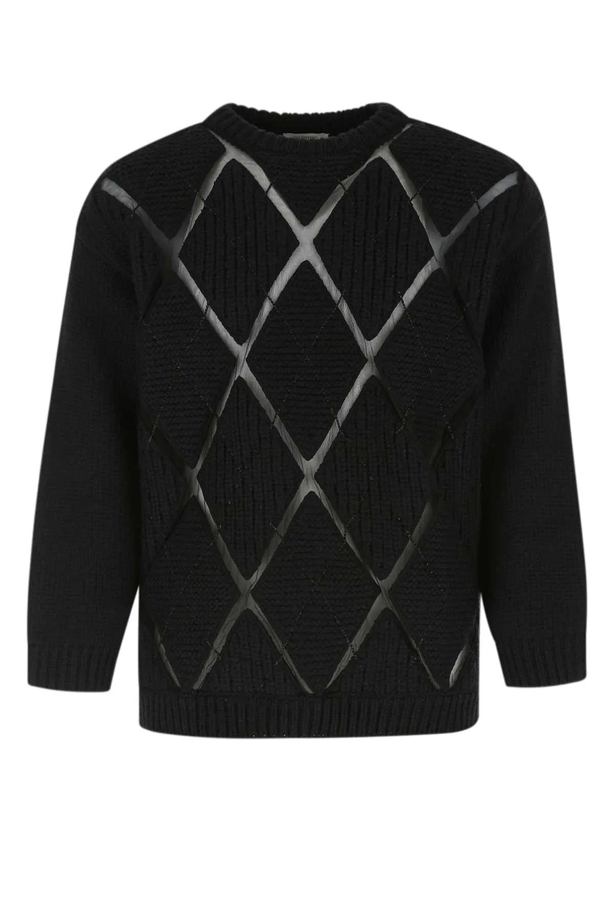 Valentino Argyle Design Crewneck Sweater