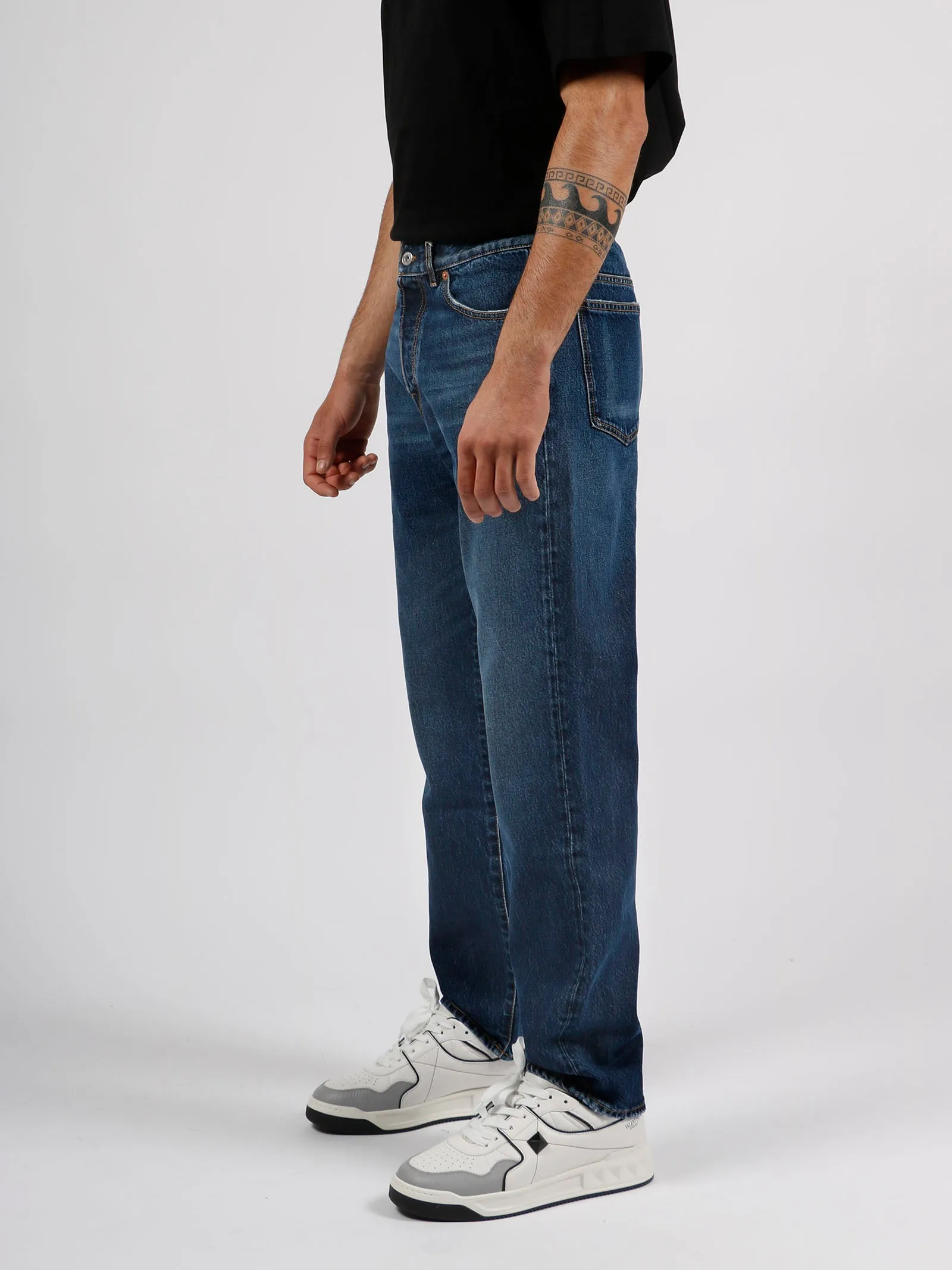 Valentino Buttoned Straight Leg Jeans