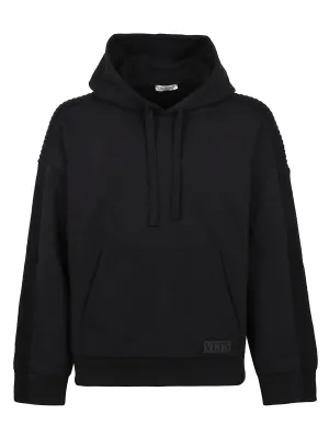 Valentino Logo Patch Knitted Hoodie