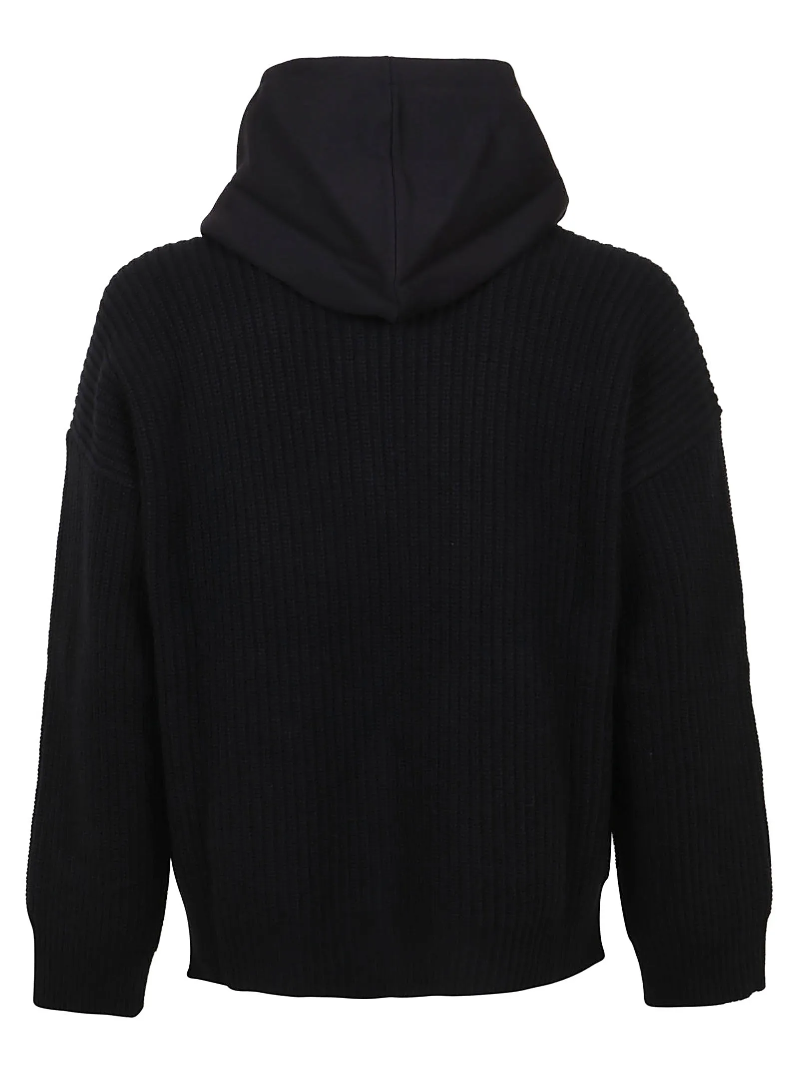 Valentino Logo Patch Knitted Hoodie